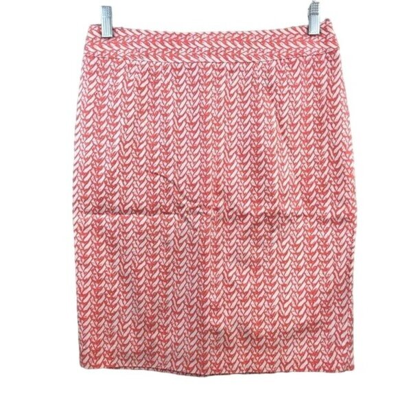 Cynthia Rowley Size 4 Pencil Skirt Abstract Geometric Career Knee Length - Picture 1 of 7